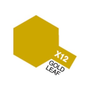 X-12 Gold Leaf, Acrylic Mini 10 ml (penselmaling, blank) - Tamiya